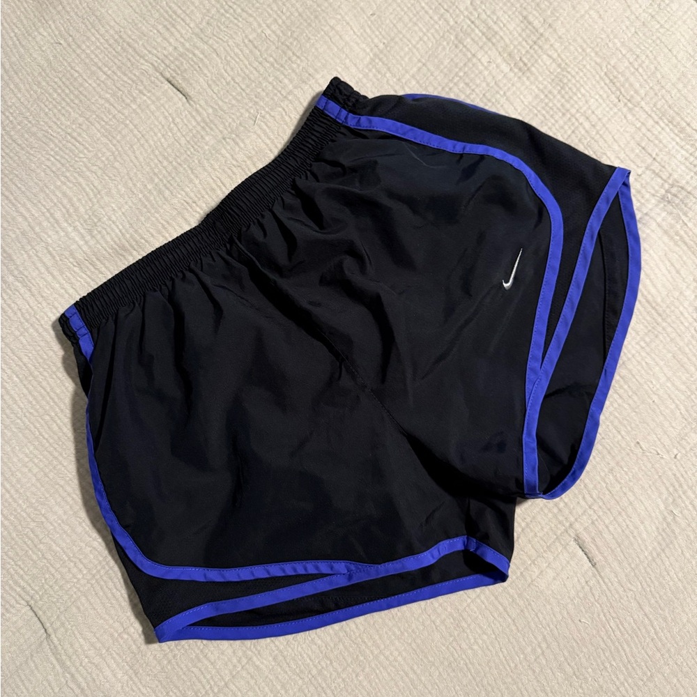 Nike Black and Purple Dri-FIT Shorts